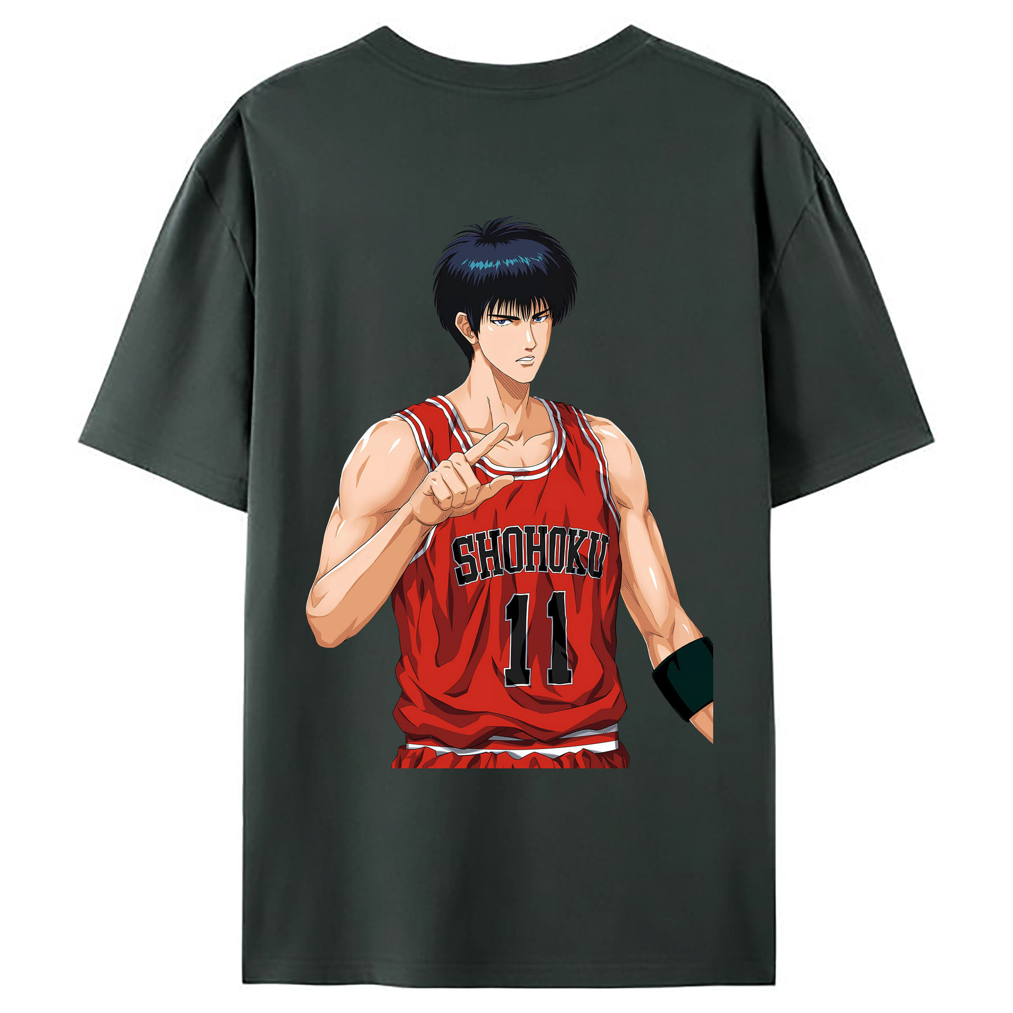 （画像用） SLAM DUNK／スラムダンク 綿100％ メンズ半袖Tシャツ（バックプリント） 通気性
